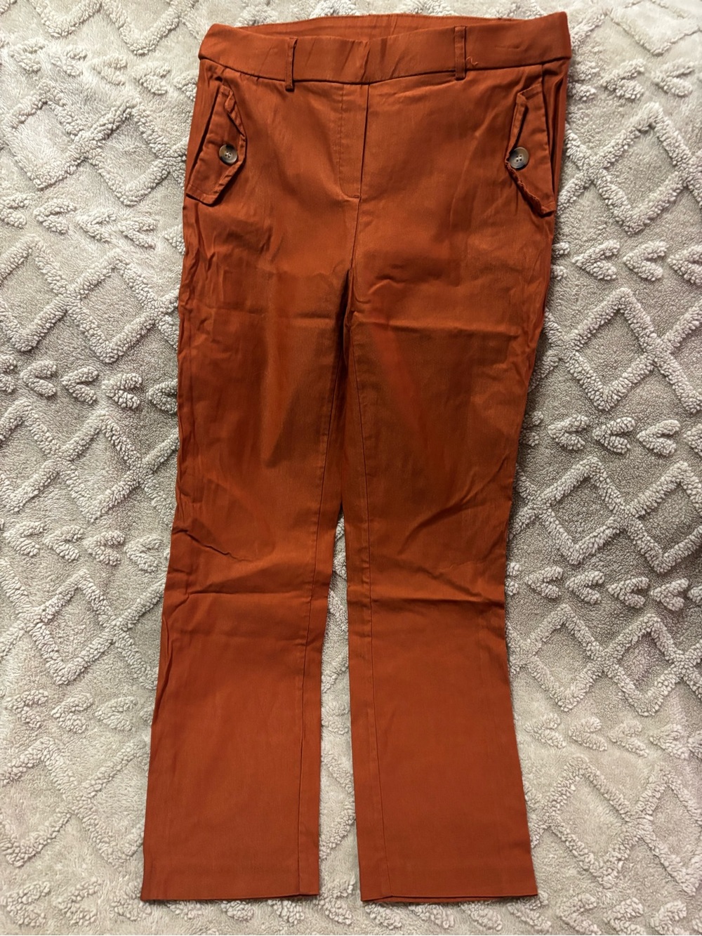 Jules & Leopold Rust Orange Cropped Pants